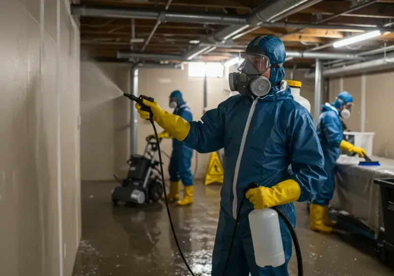 Basement Sanitization and Antimicrobial Treatment process in Nelson County, KY