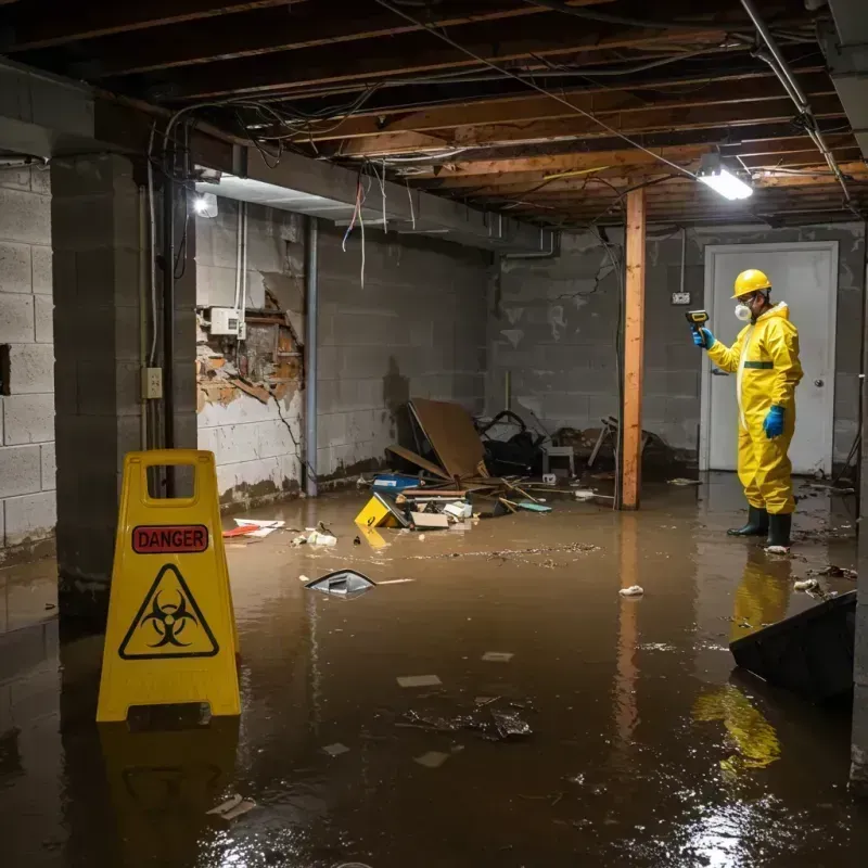 Flooded Basement Electrical Hazard in Nelson County, KY Property